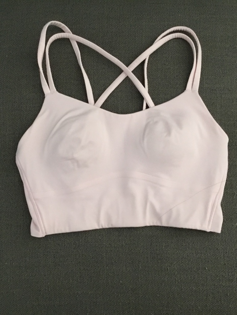 Lululemon sports bra longline light pink size 2